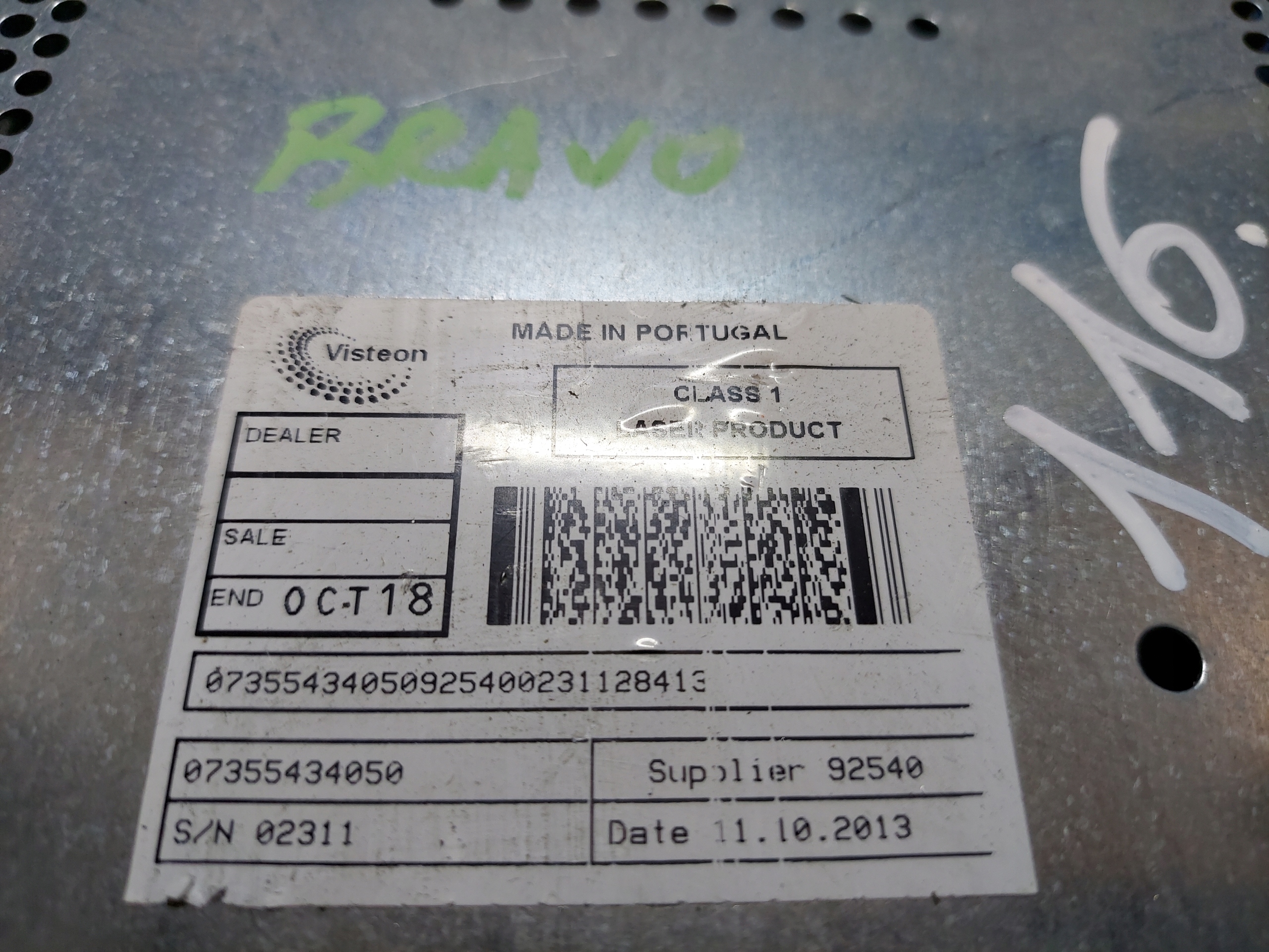 RADIO EKRAN FIAT BRAVA II 735543405