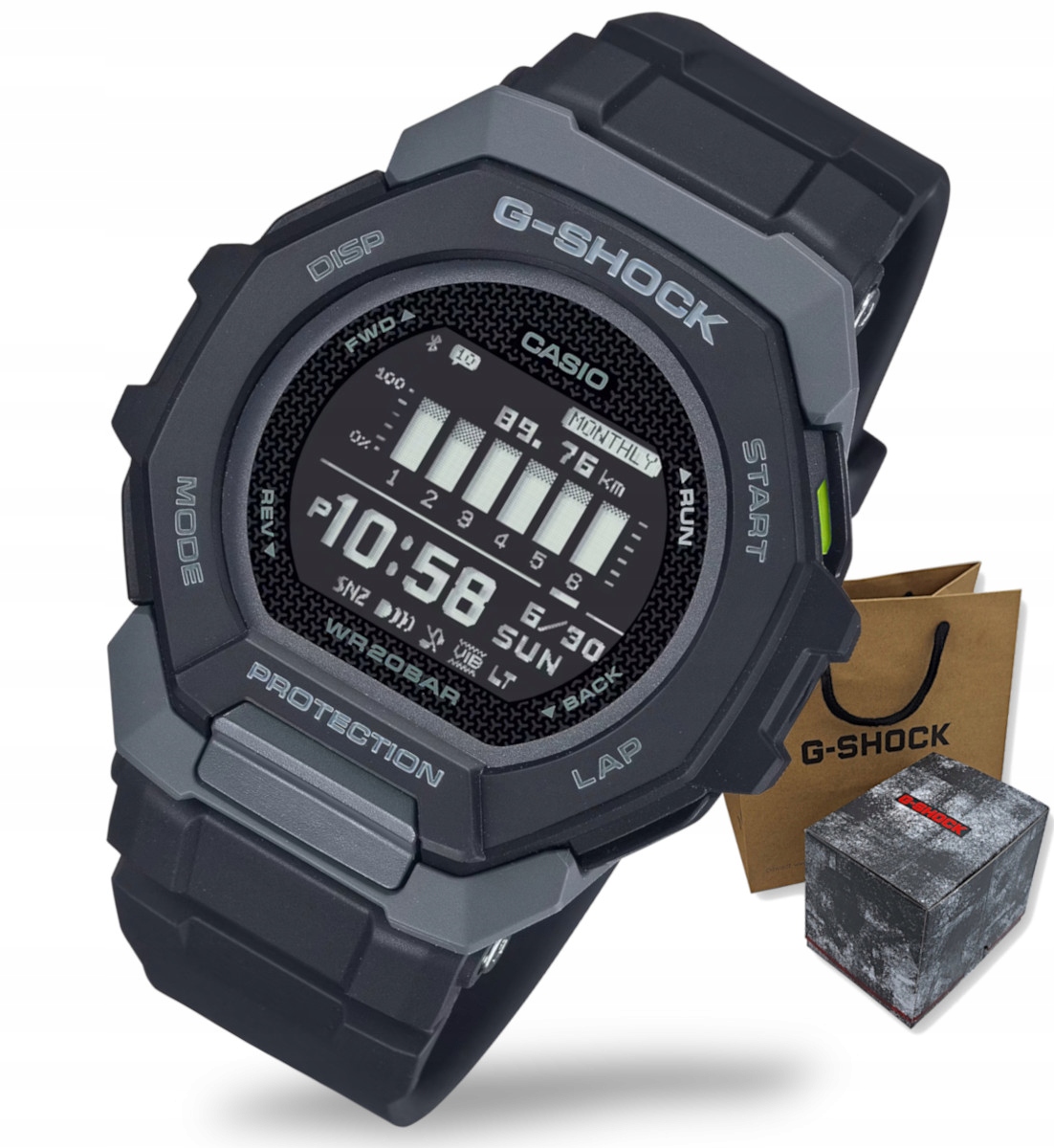 Sportovní pánské hodinky Casio G-Shock GBD-300 Krokoměr Bluetooth Gravírování