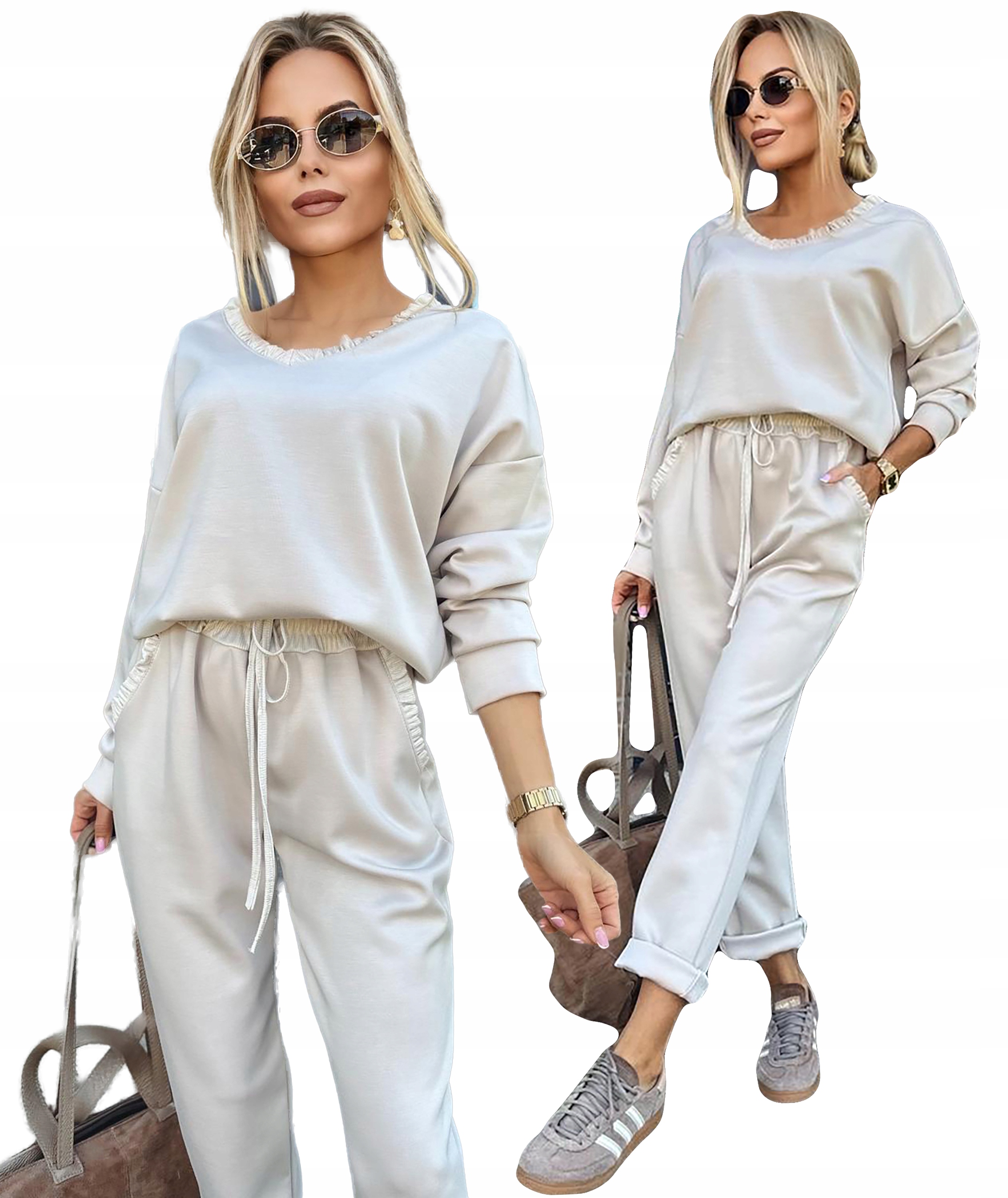 Dresowy Komplet damski z wiskozy Dres spodnie bluza Lussi