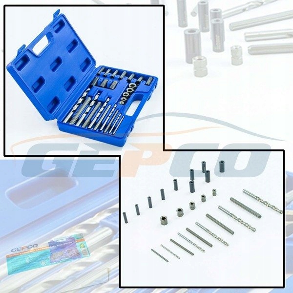 ZESTAW NAPRAWCZY GWINTÓW ŚWIEC ŻAROWYCH ISKROWYCH Marka GEPCO
