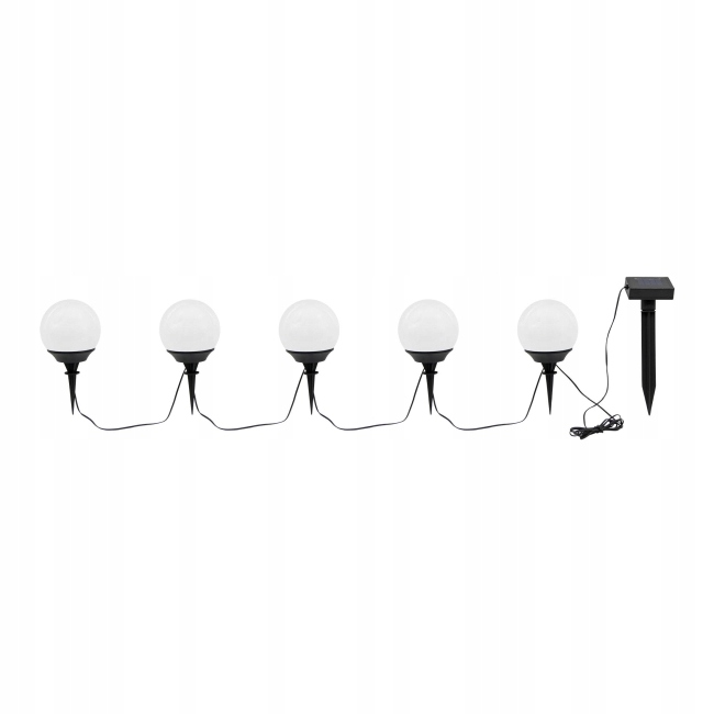 

Lampka solarna kula 9 cm wbijana 5 szt.