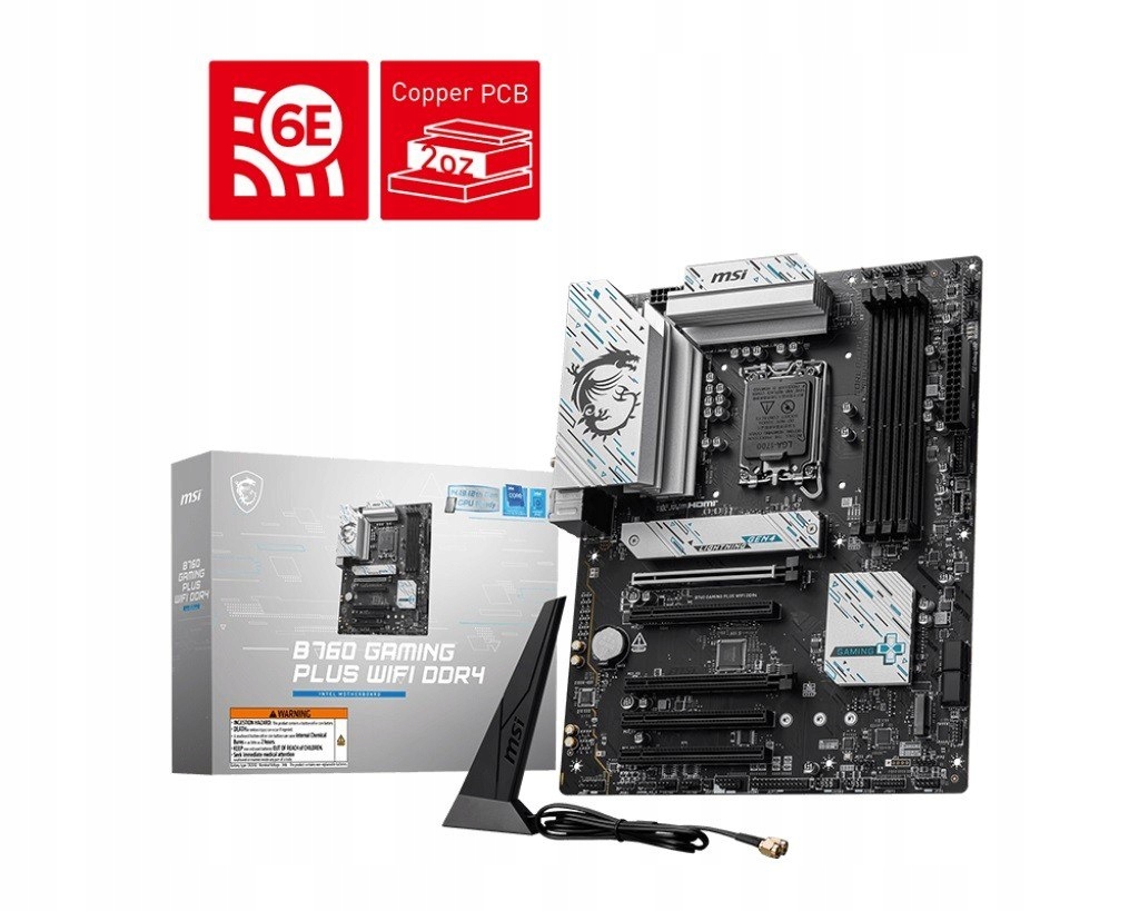 Płyta główna B760 Gaming Plus Wifi s1700 4DDR4 Dp/hdmi Atx