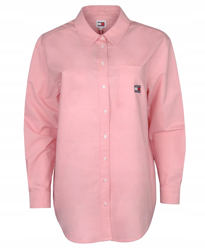 Tommy Jeans dámská košile, boyfriend, růžová, M