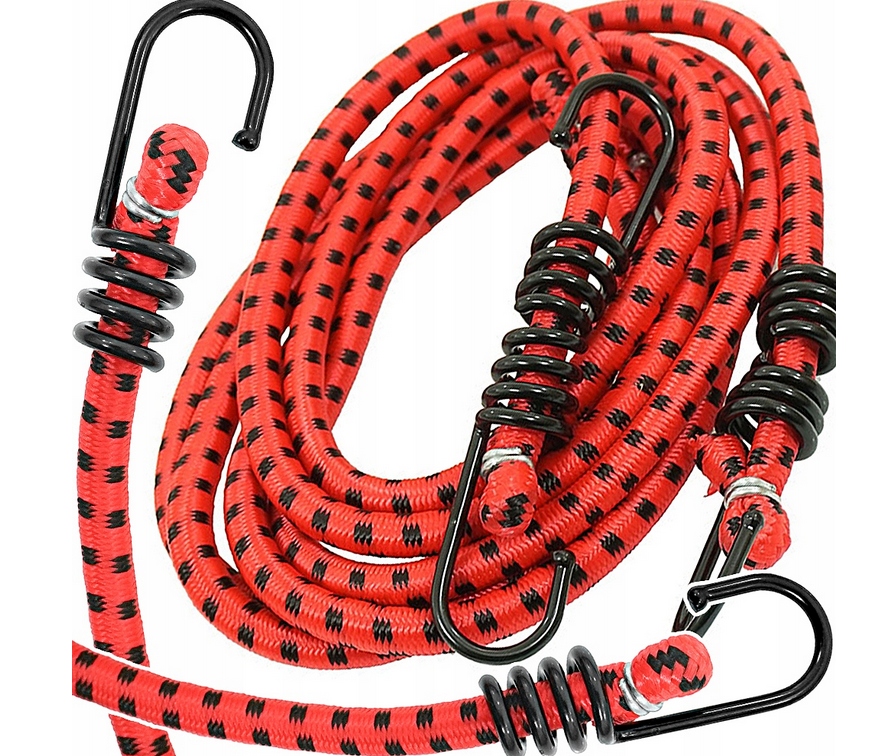 Linki Gumy Gumki Pasy Do Mocowania Bagażu Ładunku Rowerów Haczyki 60cm