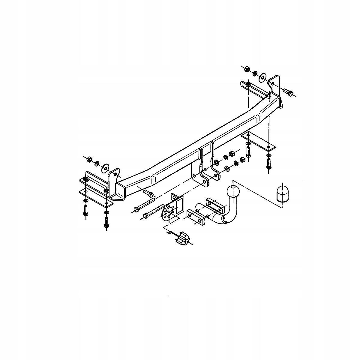 Hak Holowniczy nowy Wiązka do Seat Cordoba 1 I 6K GP01 Sedan 99-02 13 PIN Producent Steinhof