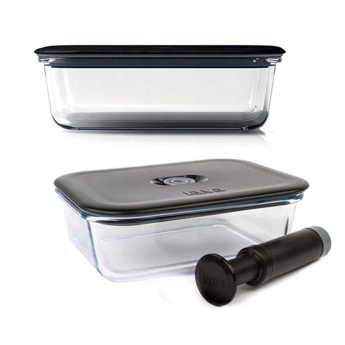 Sada 2 x Sklenená vákuová nádoba G-Line 1520 ml Lava pumpička