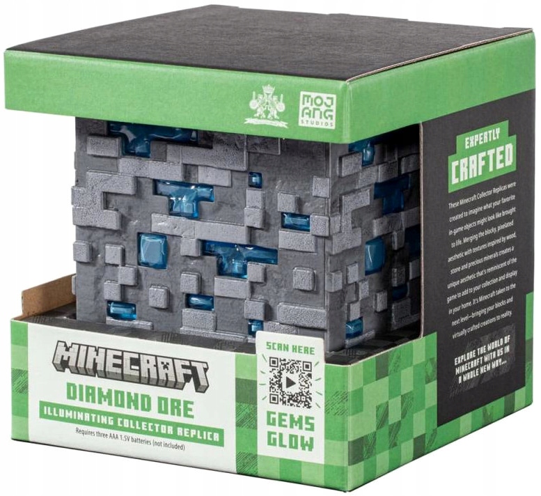 Minecraft lampka 3D - RUDA DIAMENTU dotykowa Oryginalna Licencjonowana Marka inna marka