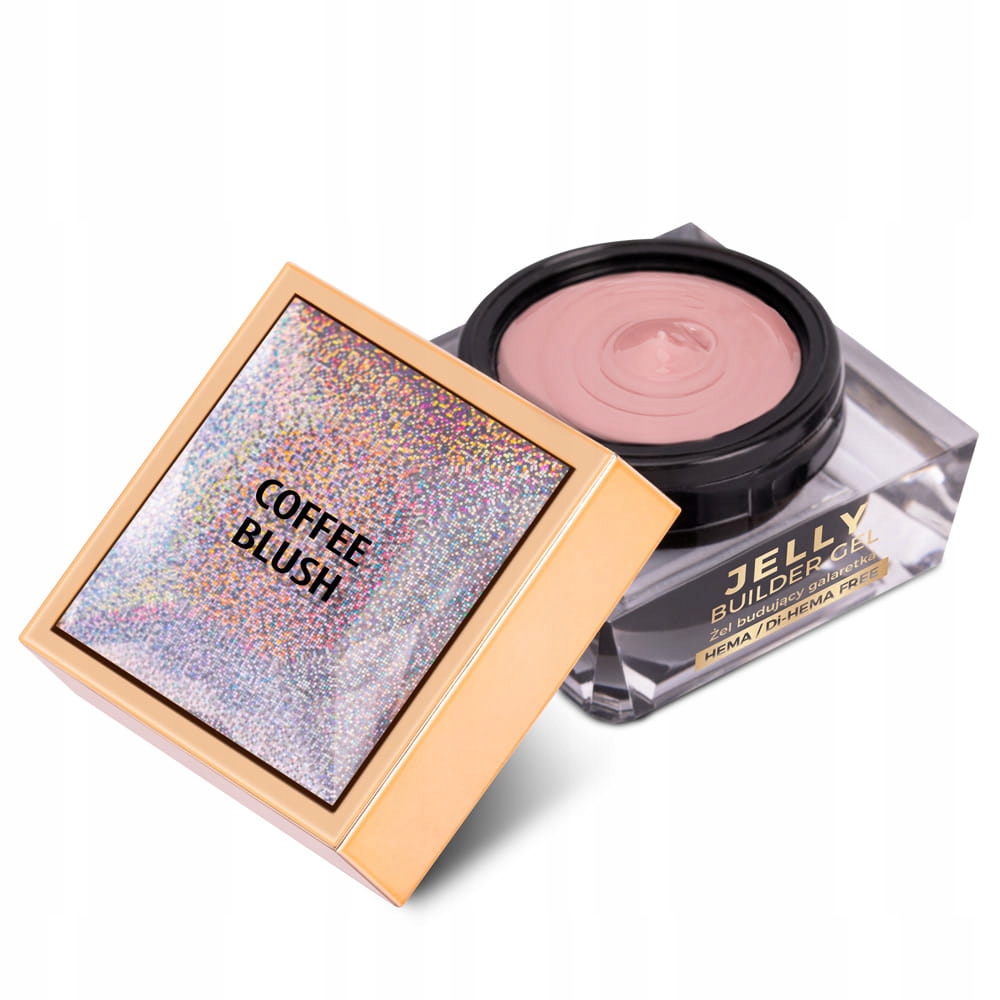 Gel na prodlužování nehtů Mollynails Jelly 50 g Coffee Blush Nude Béžová