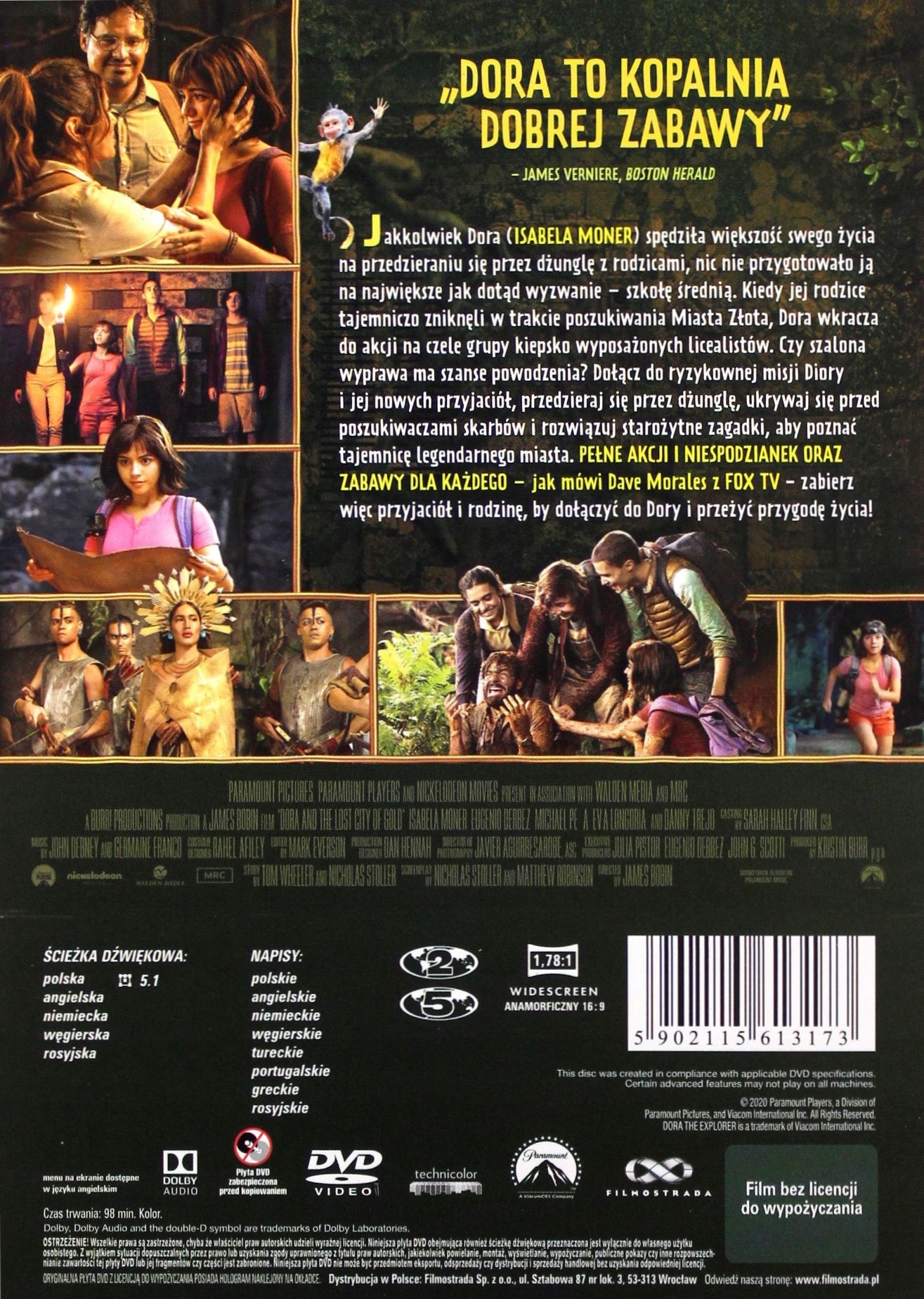 DORA I MIASTO ZŁOTA [DVD] Stan opakowania oryginalne