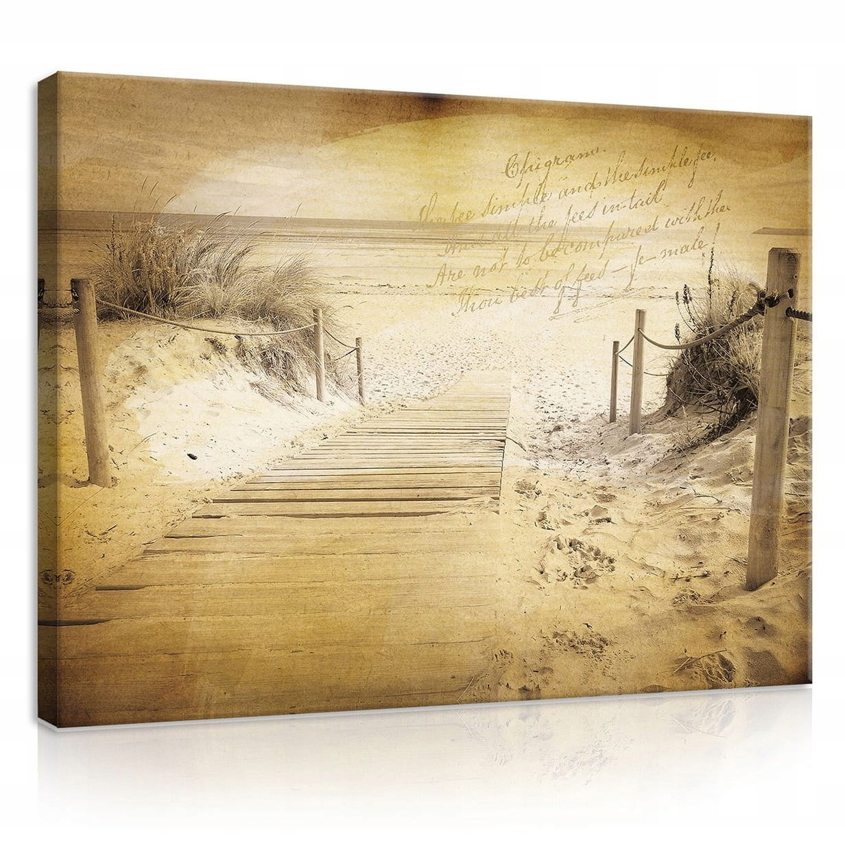 Obraz 100x75 Pláž moře oceán duna dřevěný chodník písek klid léto
