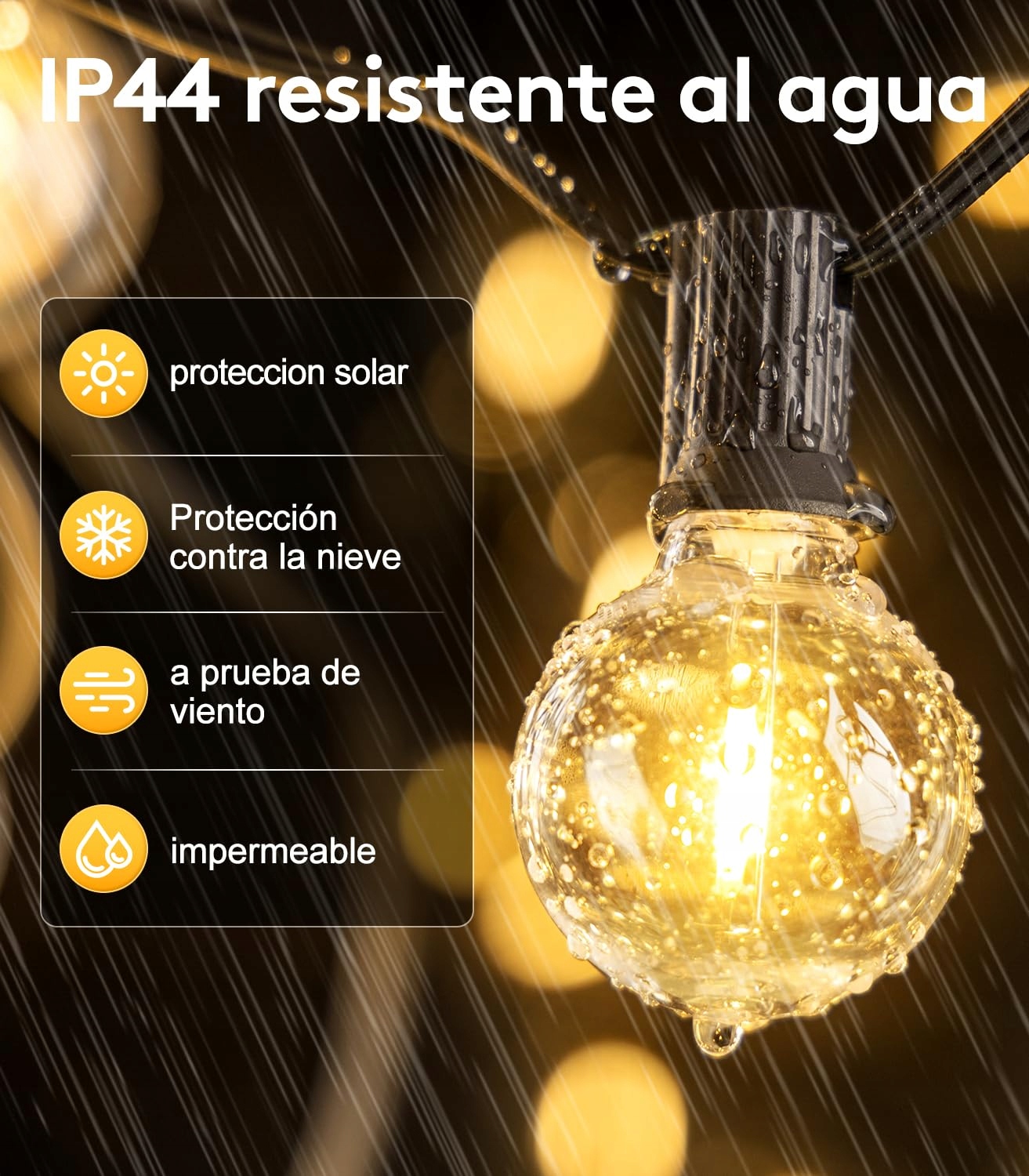 SAEIHGAE Lampa LED Zewnętrzna 30m IP44 Ogród Balkon Taras Party — miniatura 2