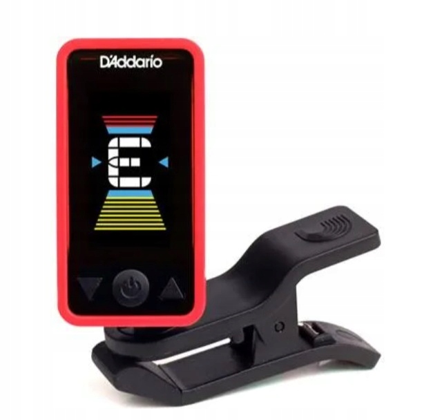Tuner D'addario PW-CT-17 Rd czerwony chromatyczny gitarowy Eclipse cyfrowy