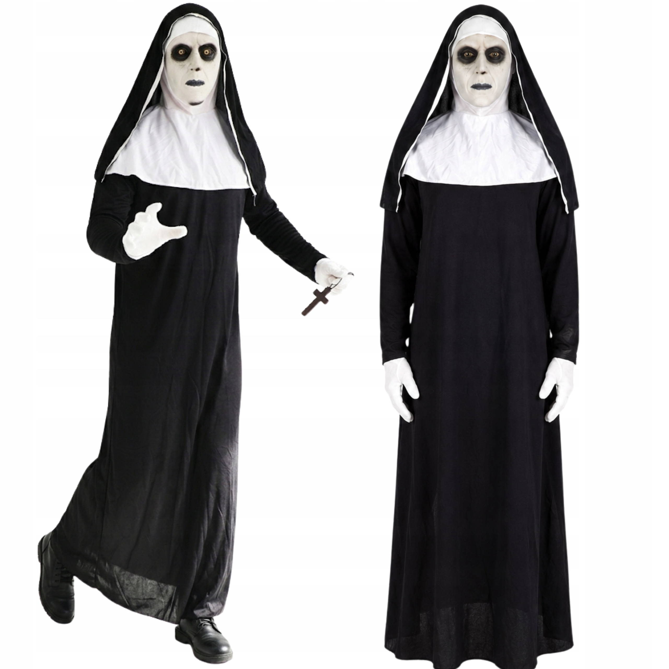 Kostým Jeptiška Převlek The Nun Maska Habit Kostým Halloween vel. S