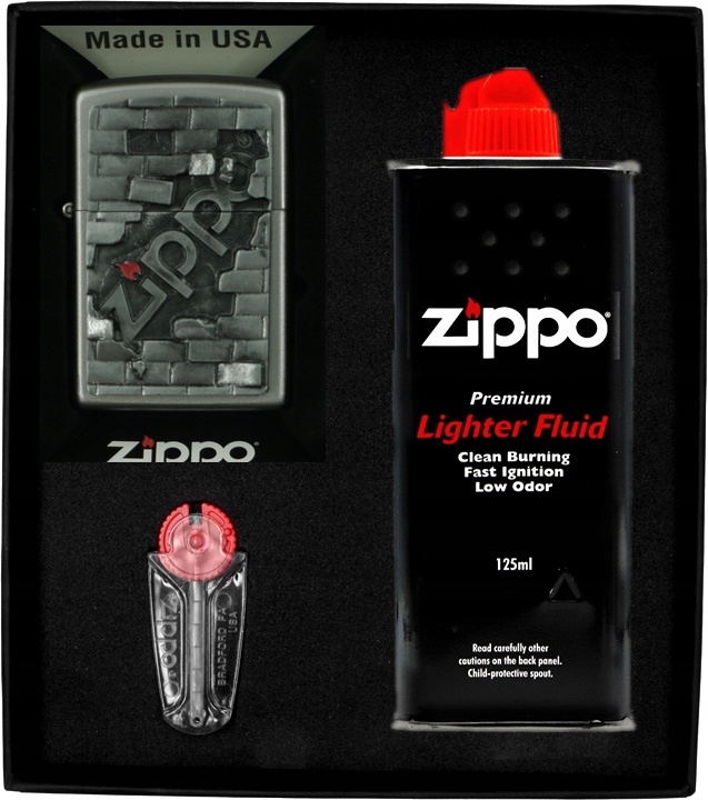 Sada Zippo Zapalovač Wall Emblem dárkový No1