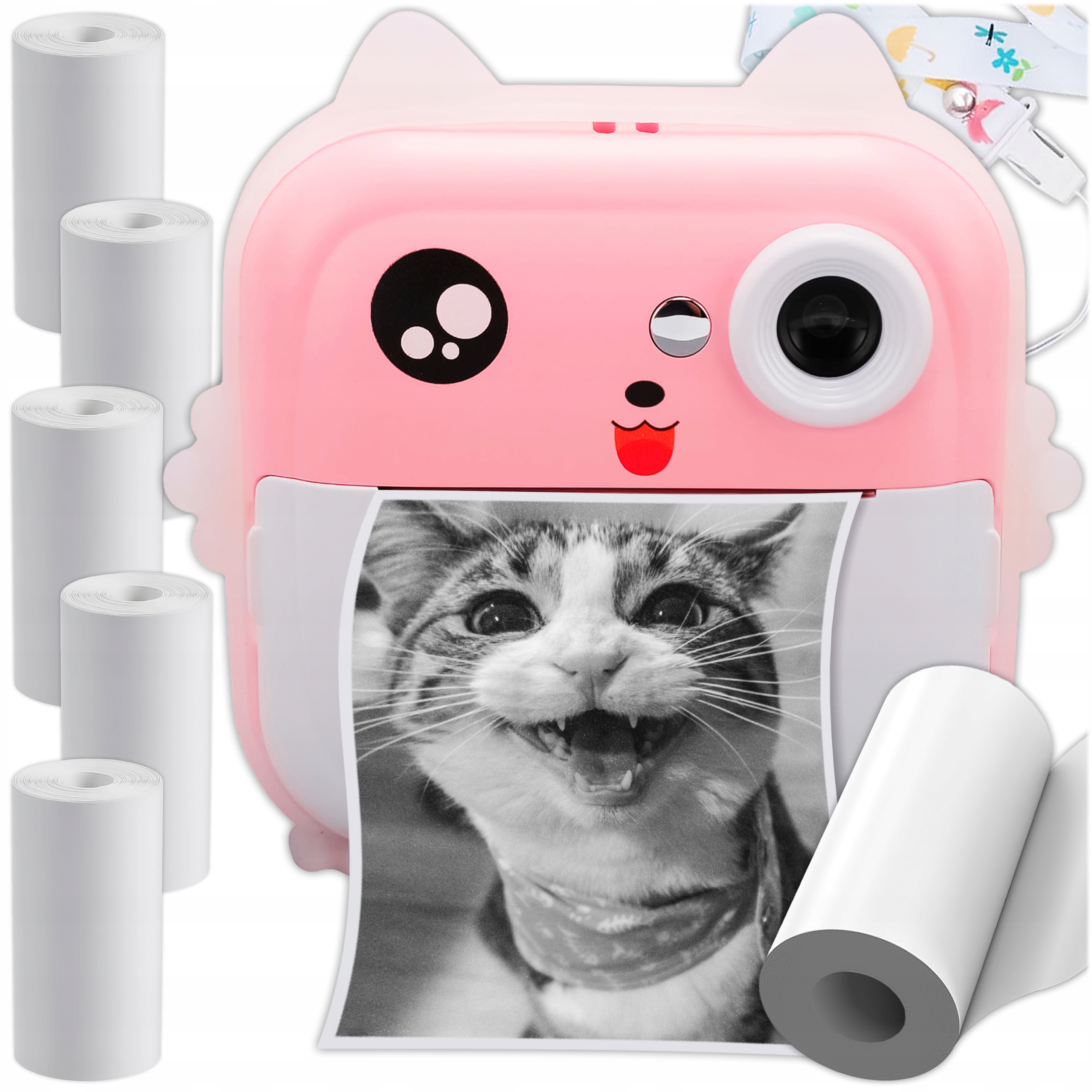 Aparat Dla Dzieci Natychmiastowydrukuś Mini Drukarka Termiczna 6 Rolek