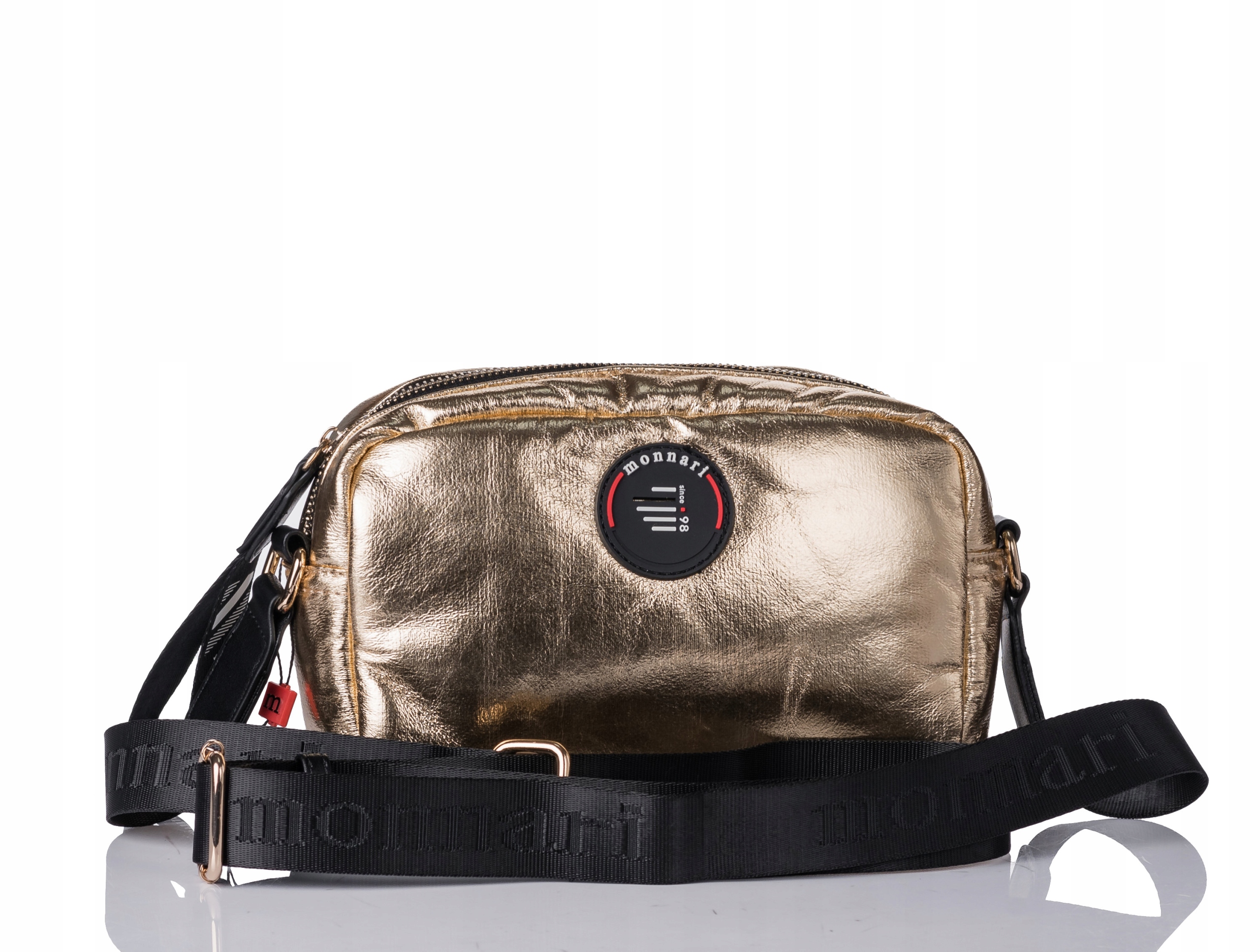 TOREBKA DAMSKA NA RAMIĘ LISTONOSZKA MONNARI Cechy dodatkowe kieszonka na telefon metaliczna