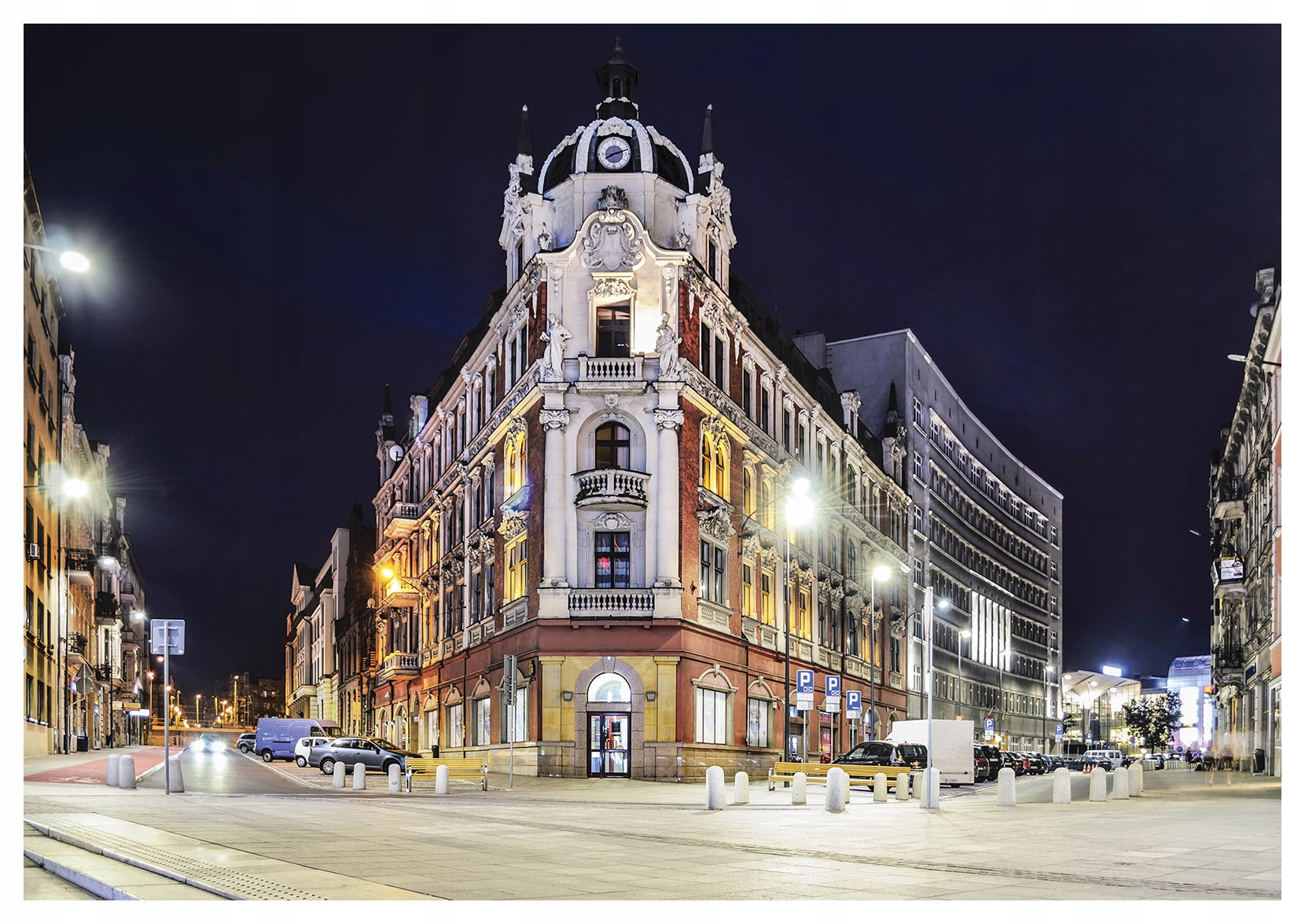 Fototapeta Nočné mesto Perspektíva Architektúra Pokoj 300x210 lepidlo