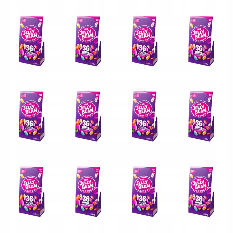 Cukierki o smaku owocowym The Jelly Bean Factory, 36 smaków, mix 225 g X12