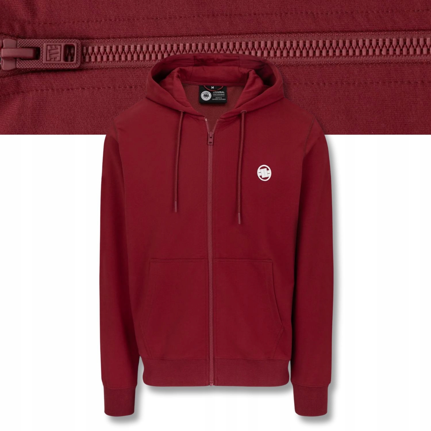 Męska Bluza Rozpinana z Kapturem Pitbull Small Logo Nugget Miękka Cieńsza