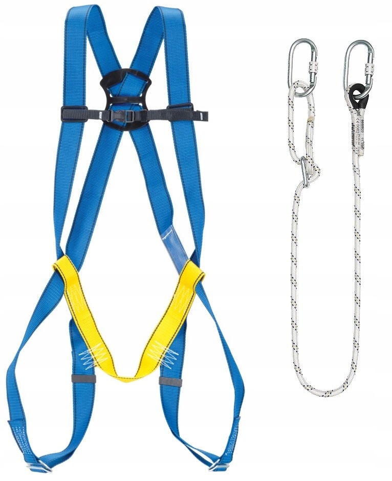 Zestaw Asekuracyjny Powstrzymujący Upadek Szelki Bezpieczeństwa Z Torbą Bhp
