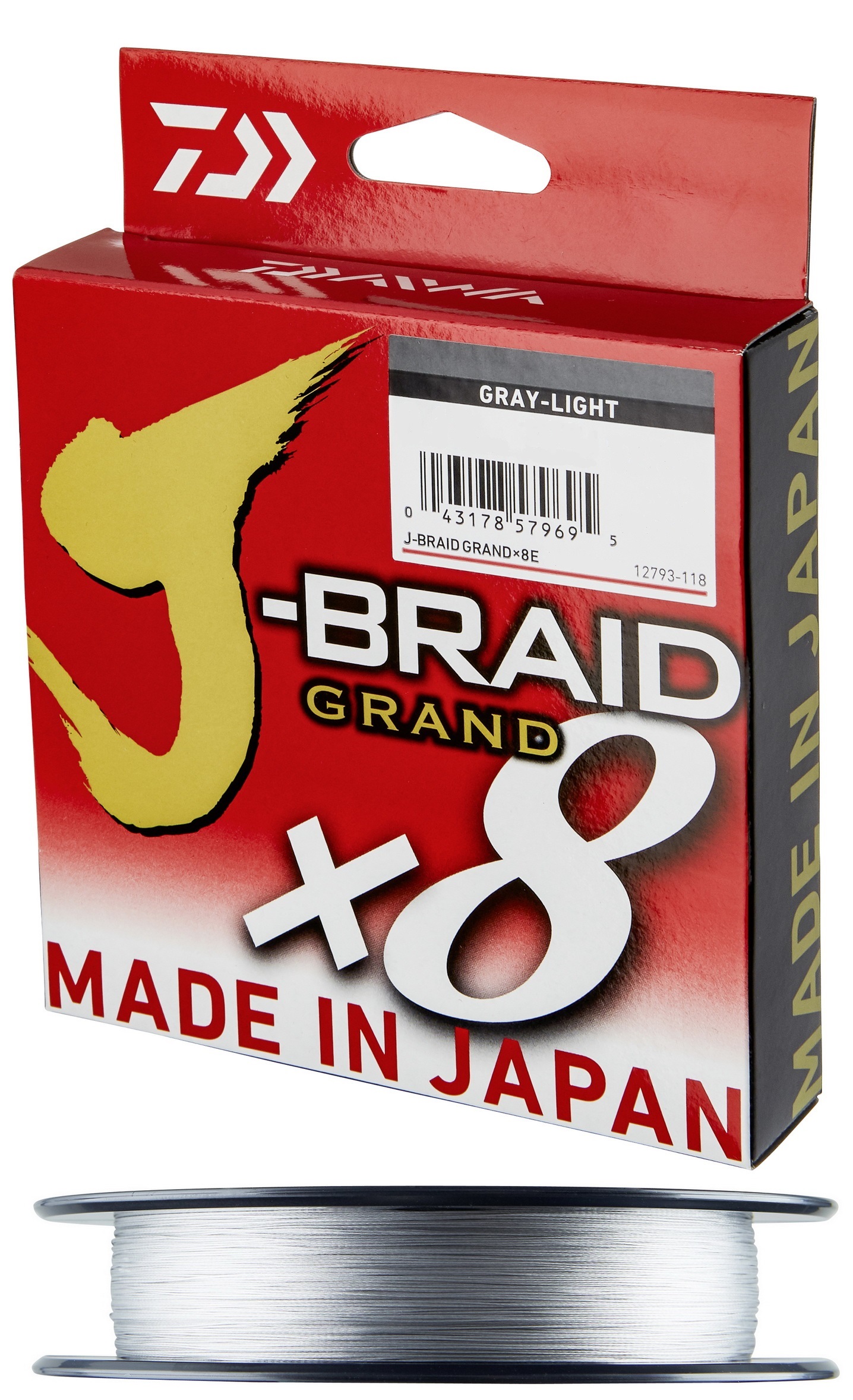 Plecionka Daiwa J-Braid Grand X8 0,20mm 135m szara