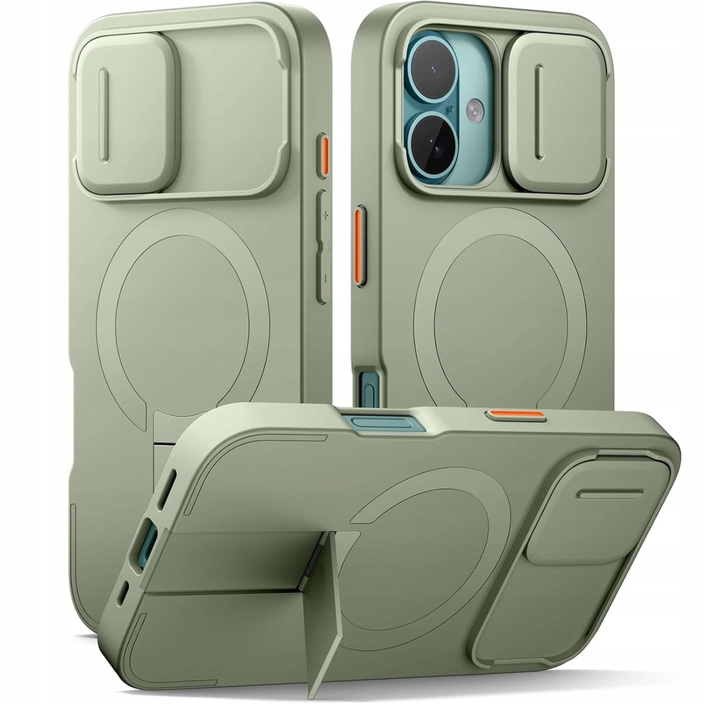 Pouzdro Suritch pro iPhone 16 Plus, ochrana fotoaparátu pro MagSafe, stojánek na pouzdro