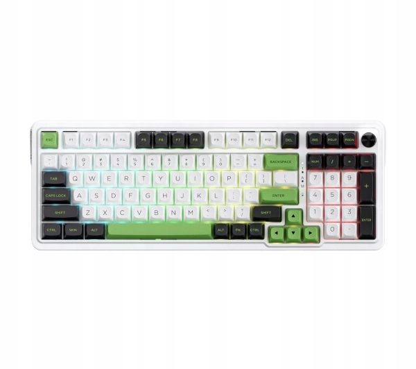Klawiatura mechaniczna Redragon Eisa Max K686WBG-RGB-MAX Biało-Zielona