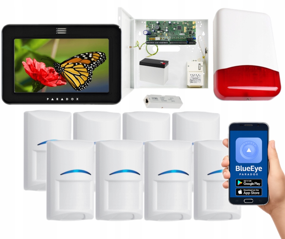 Zestaw Alarmowy Do Domu Paradox 8 Czujek Bosch Wifi Ethernet Aplikacja