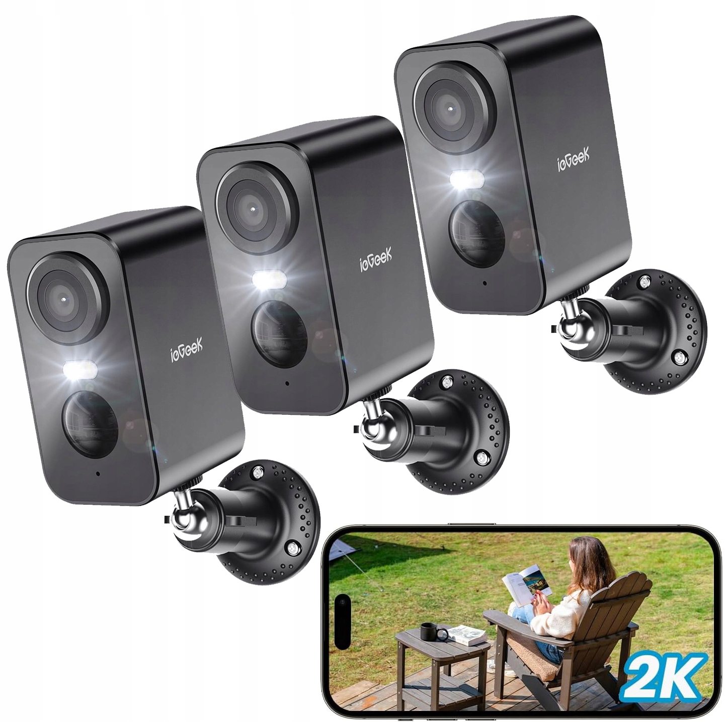 Kamera 2K 3MP Venkovní Wifi Na Baterie 4X Oboustranný Zoom Audio 3KS
