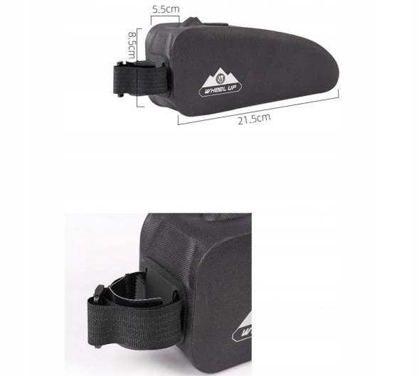 SAKWA ROWEROWA PŁETWA NA RAMĘ - WHEEL-UP - CZARNA Waga 94 g