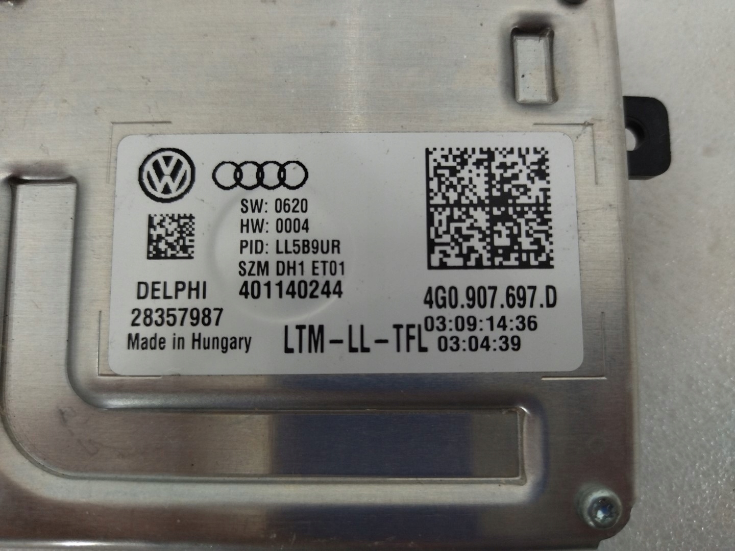 4G0907697D PRZETWORNICA MODUŁ LED VW AUDI Typ samochodu 4x4/SUV Samochody ciężarowe Samochody dostawcze Samochody osobowe