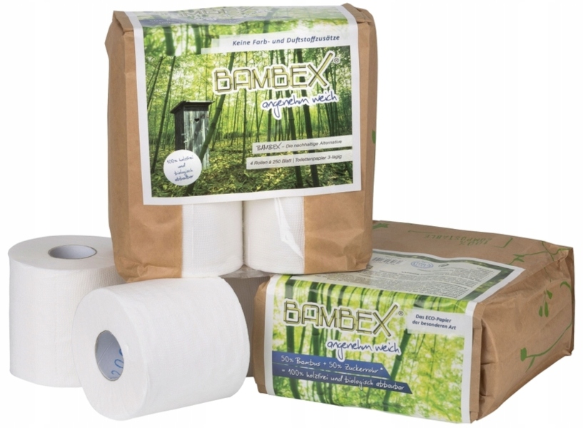PAPIER TOALETOWY ROZPUSZCZALNY ECO BAMBEX 4 ROLKI Numer katalogowy części 75802