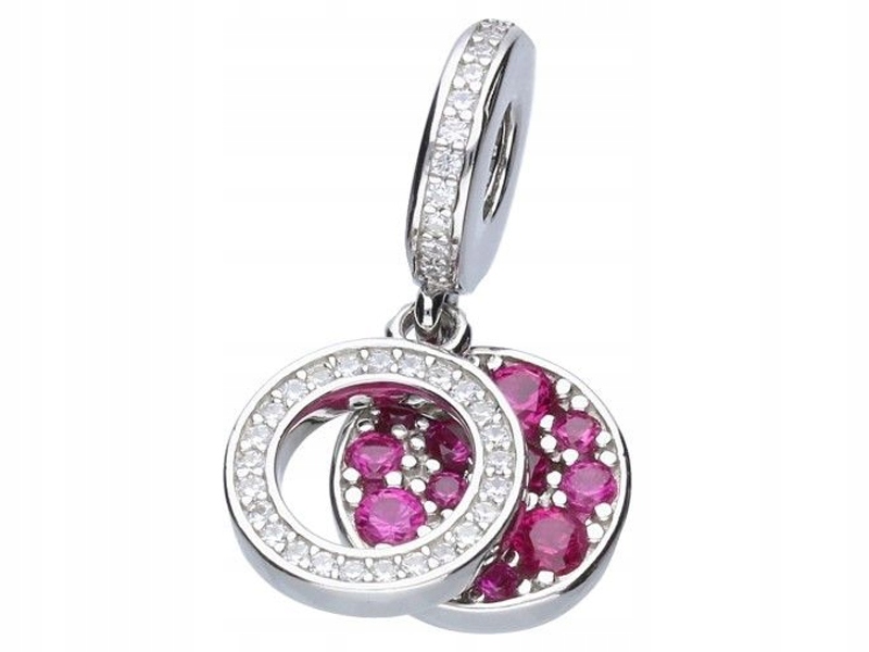 Stříbrný přívěsek 925 bead zirkony, kolečko 3,77 g, ideální jako dárek