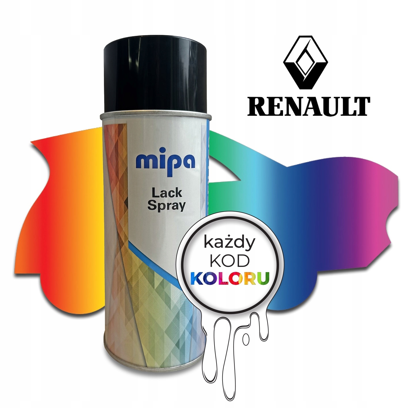 Lakier samochodowy RENAULT Spray każdy kod koloru 400 ml