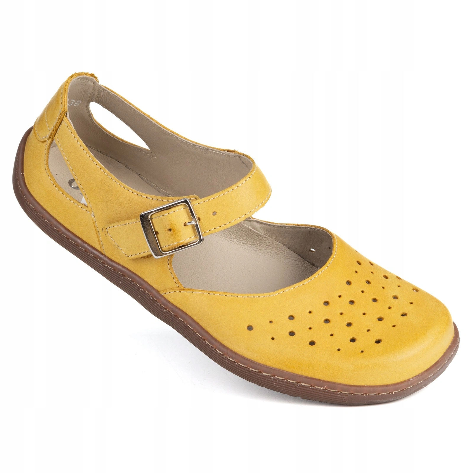 Béžové dámské kožené boty Barefoot 1284 Olivier 37