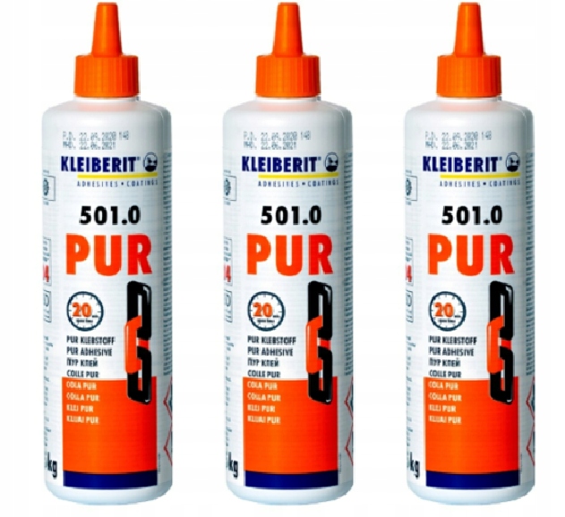 Klej Kleiberit 501 Pur (D4) 0,5kg Klej Do Drewna Poliuretanowy -zestaw 3szt
