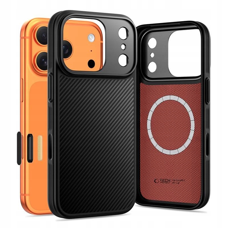 Etui do iPhone 17 Pro Tech-Protect Kevlar Aramid Magsafe czarne