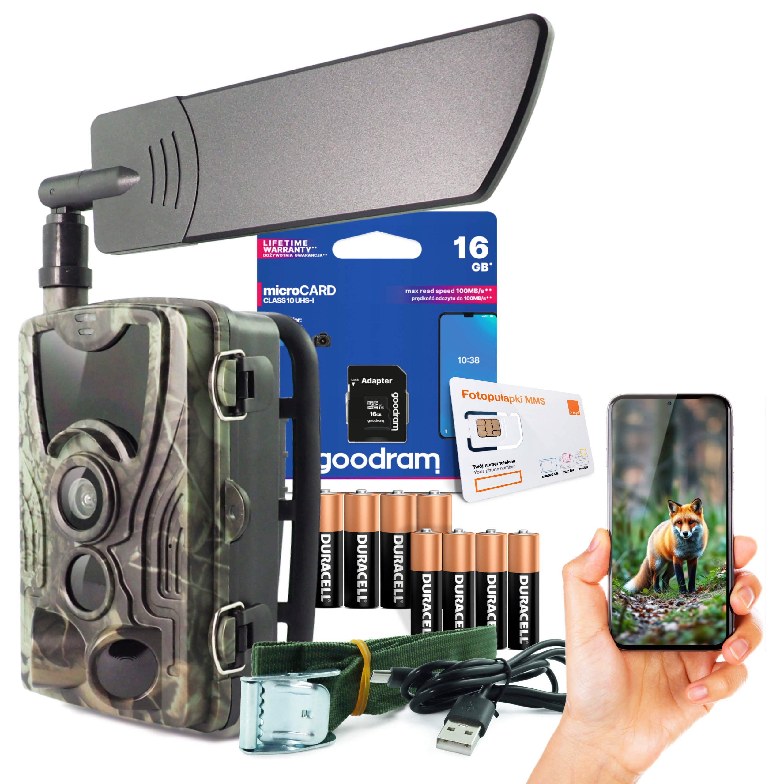 Fotopast Suntek HC801 Pro 4G Live Aplikace Sim Baterie