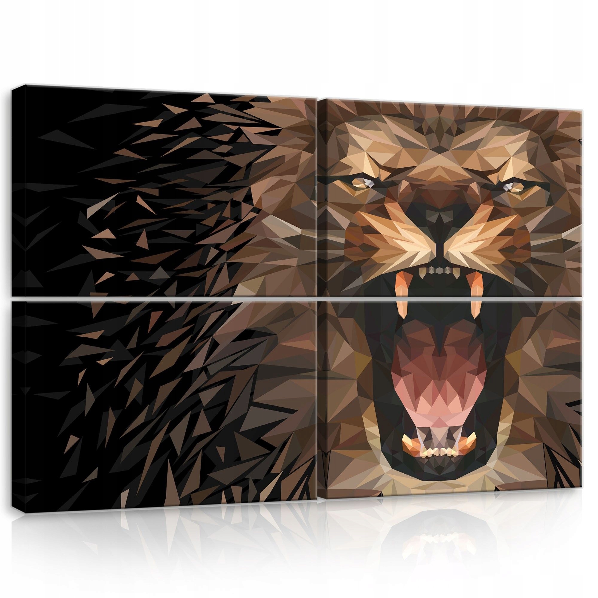 Obraz 120x80 Geometrický lev polygonálny abstrakcia steny