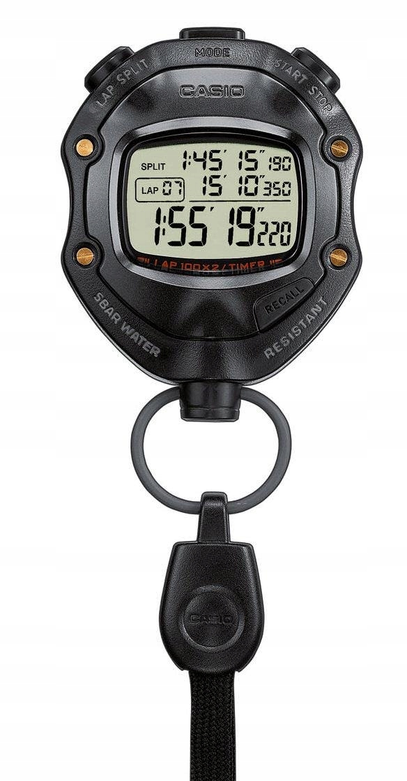 Stopky Casio HS-80TW-1EF 2 x 100 Lap Časovač Intervaly Alarmy