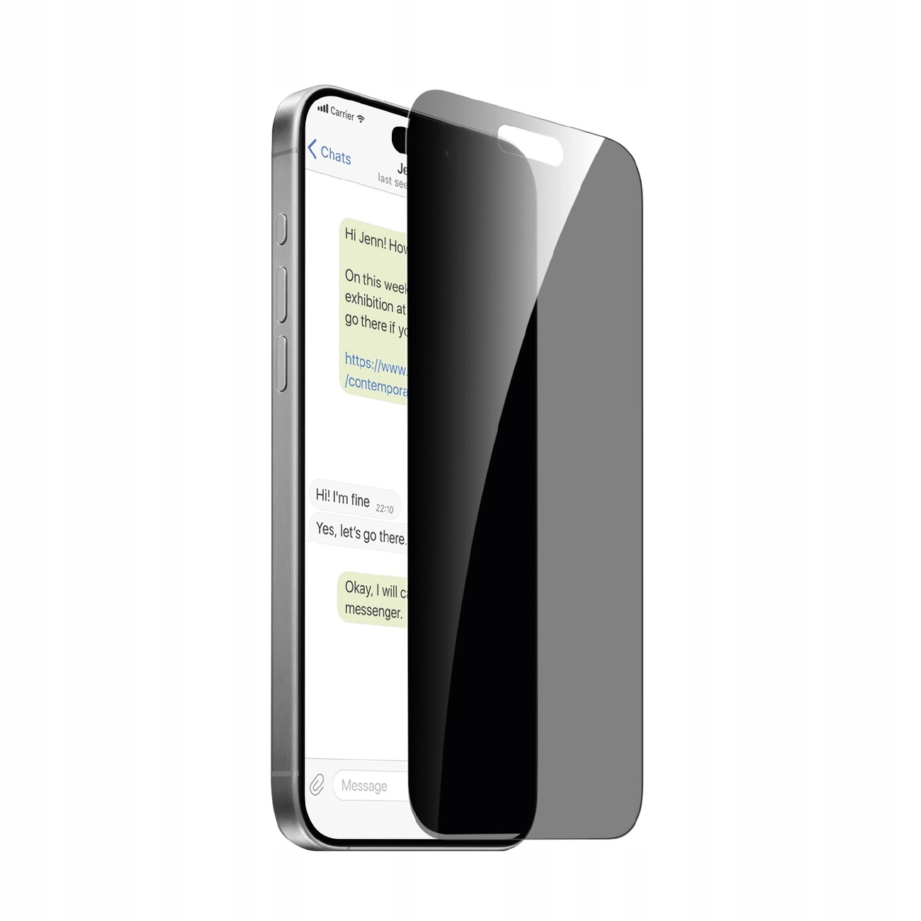 Tvrdené sklo pre iPhone 16 Pro Privacy Tempered Glass