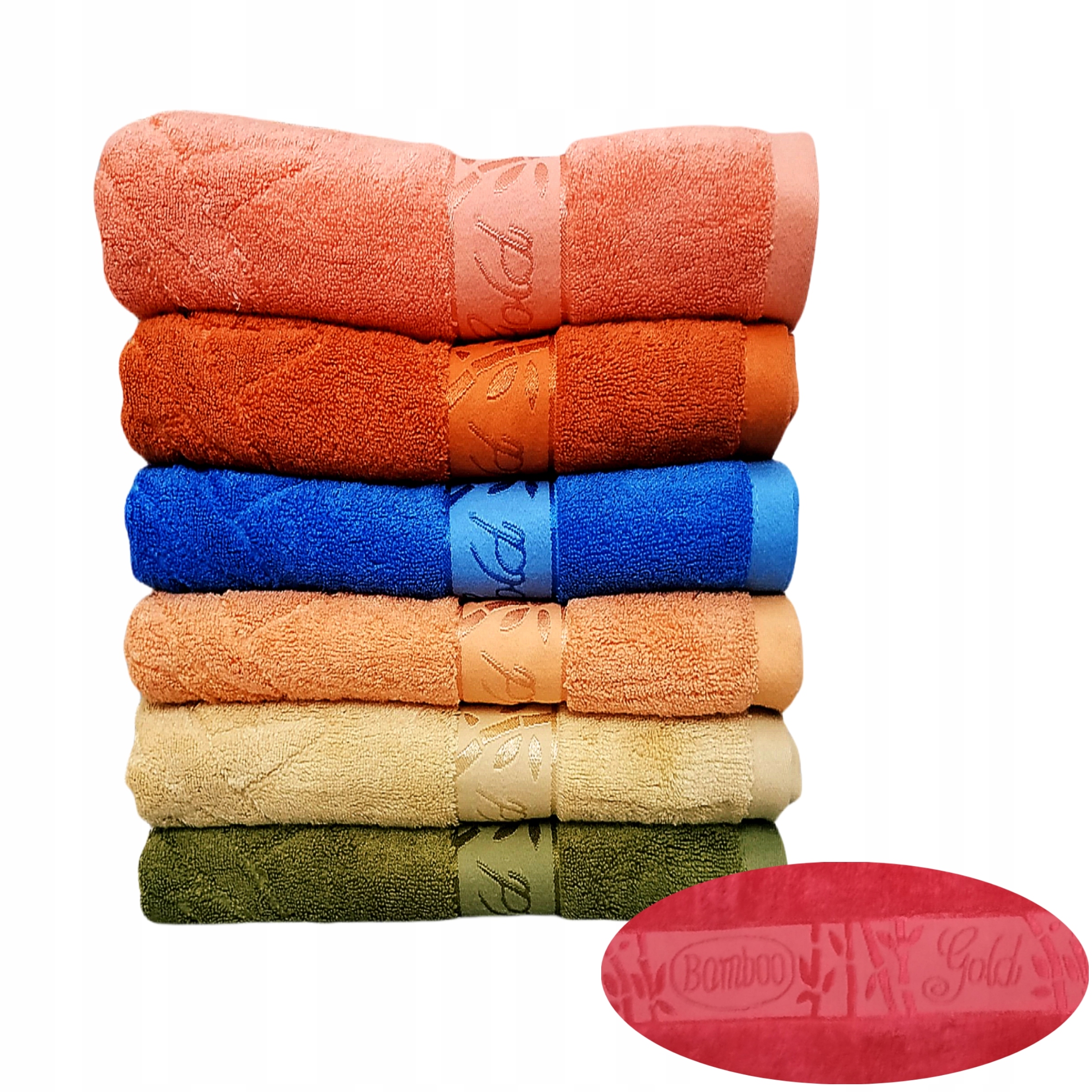 RECZNIKI KĄPIELOWE BAMBUSOWE ZESTAW 6 SZTUK