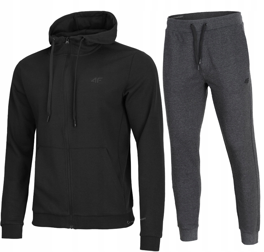 

4F Męski Dres Bawełna Komplet Bluza Spodnie / M