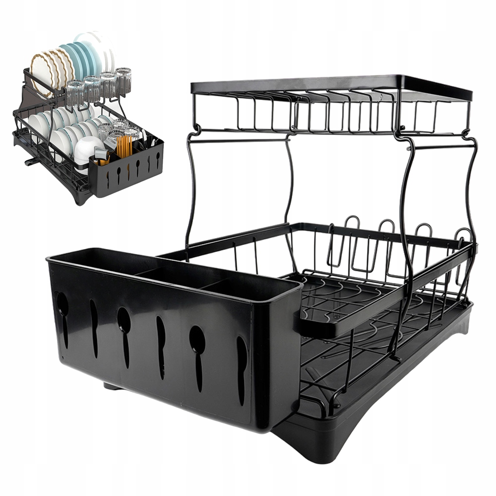 Levně Odkapávač Na Nádobí Dvouúrovňový Odkapávač S Podnosem