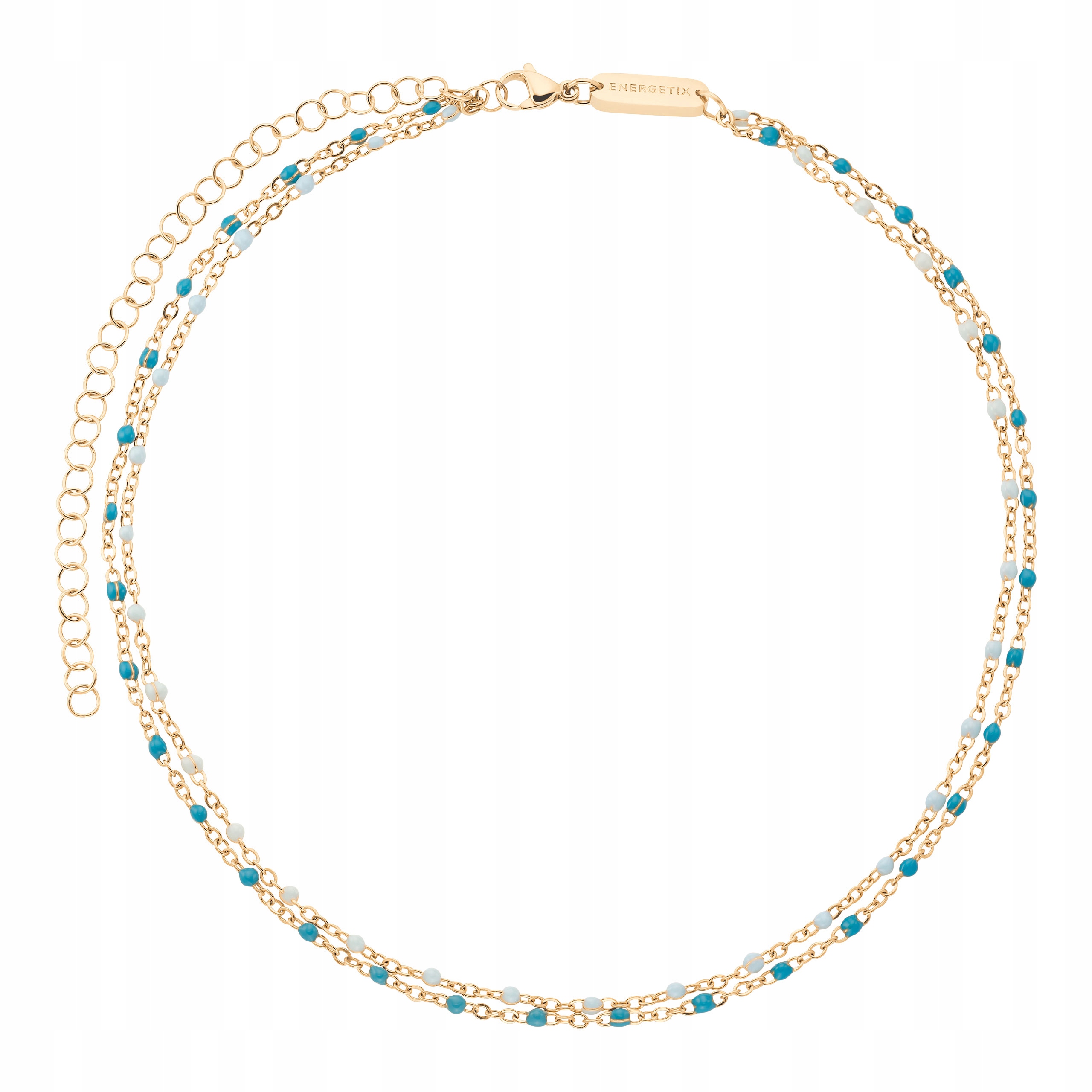 Dvojitá Kolia Magnetický náhrdelník s tyrkysovými korálky