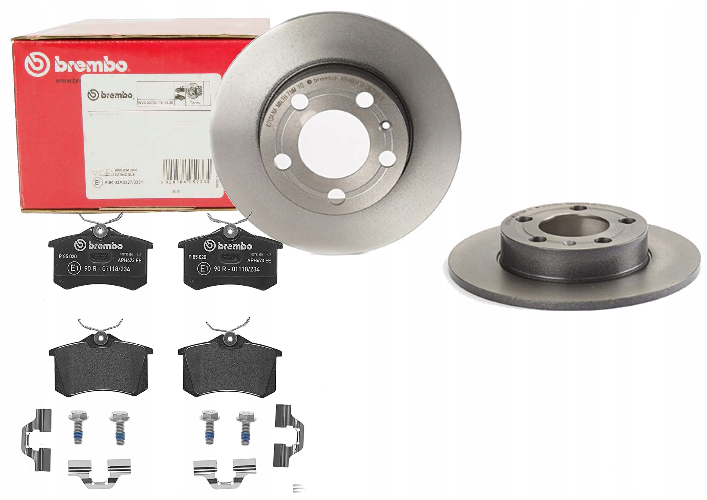 

Brembo Tarcze+klocki Tył Do Audi A3 8L Golf IV 4