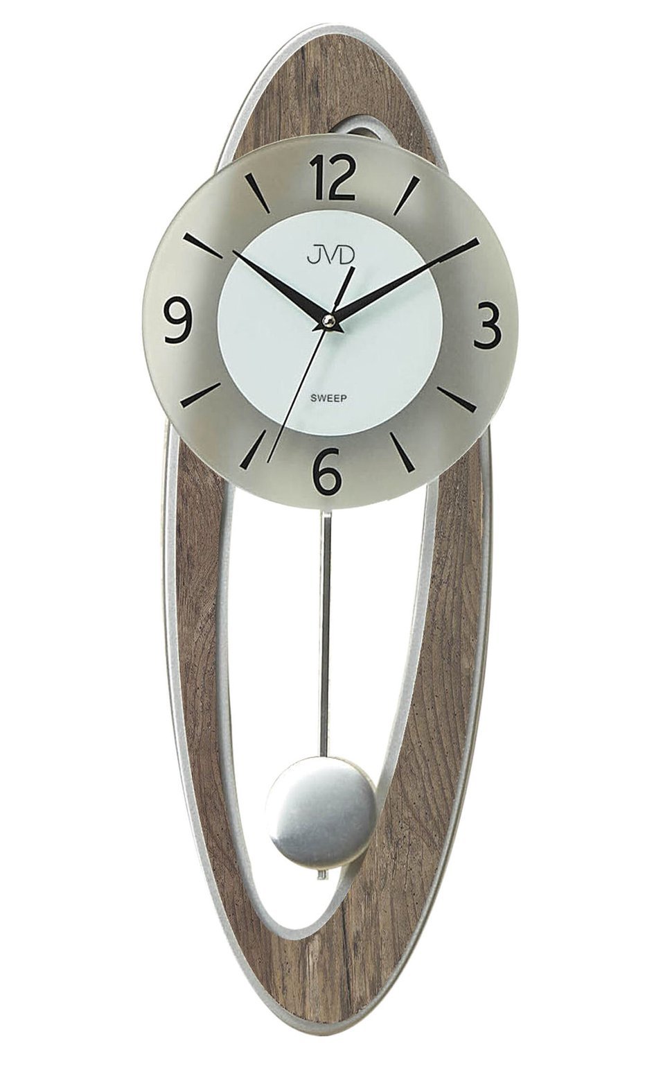 Tichý Drevený Nástenný Hodinový Stroj S Kyvadlom NS18053