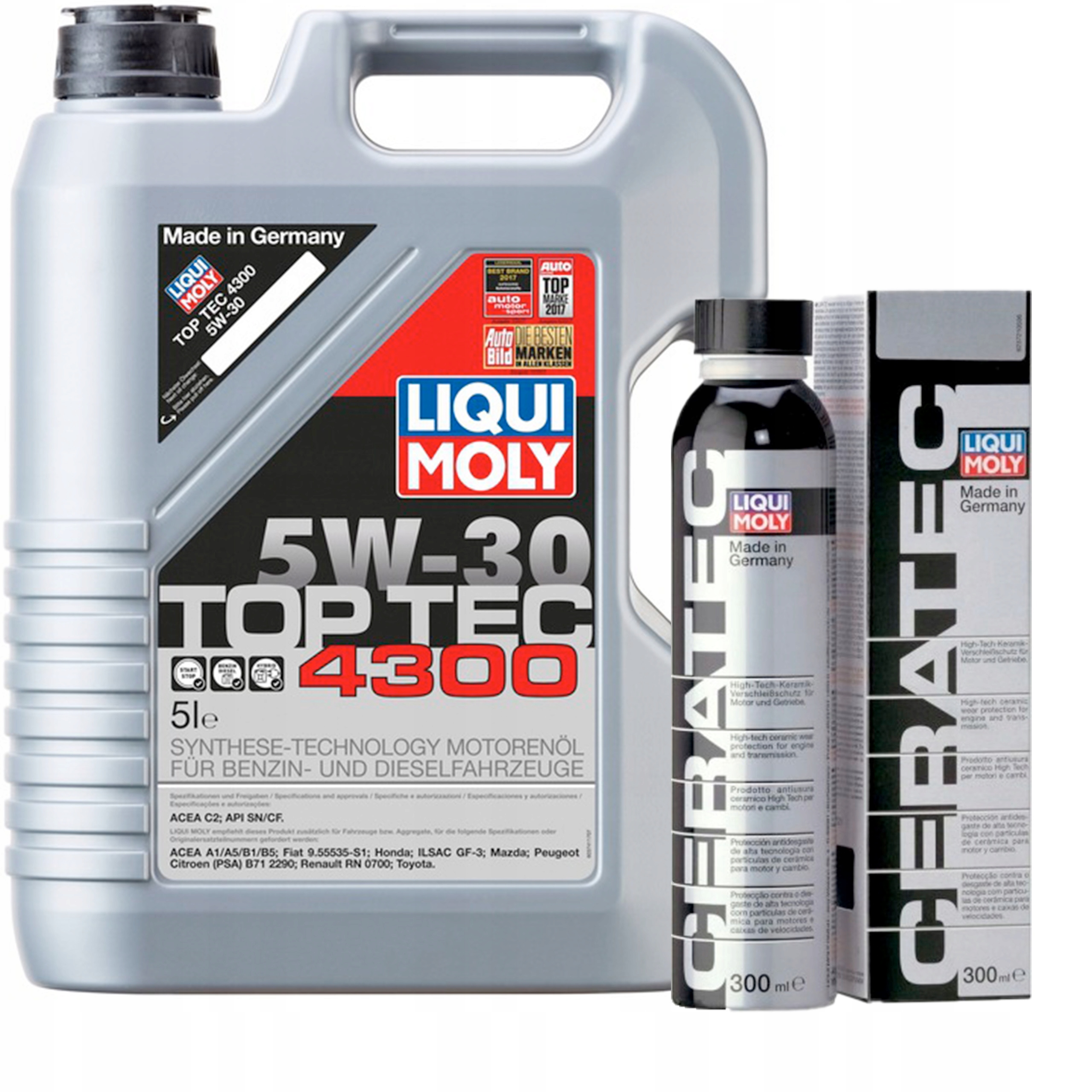 OLEJ LIQUI MOLY TOP TEC 4300 5W-30 5L 2324+CeraTec