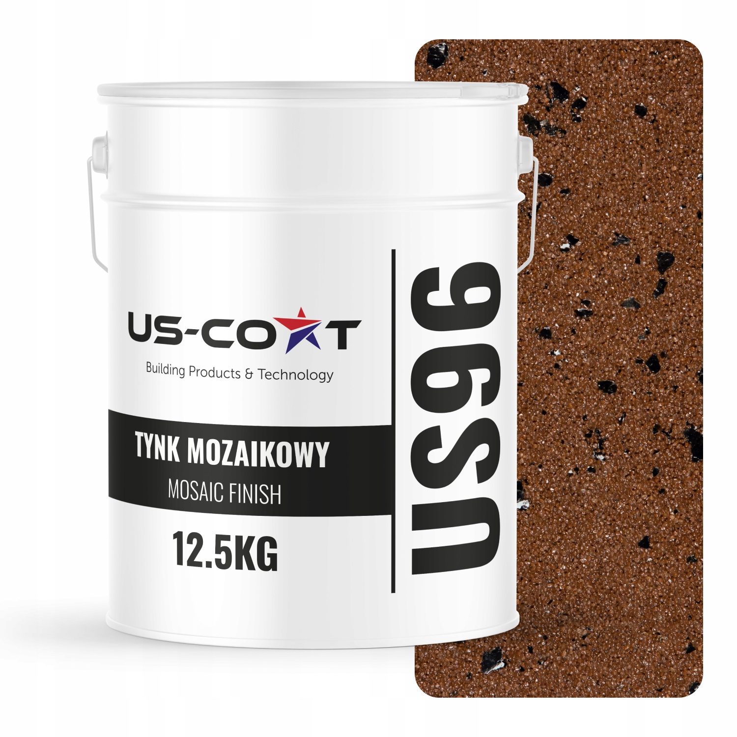 Mozaiková Omietka Mozaika 12,5 Kg Hnedá S Čiernou Sľudou M94 Ozdobná Živica