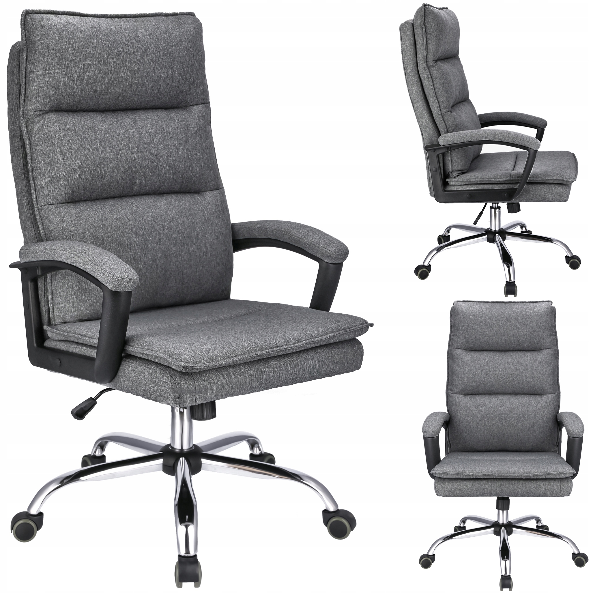 Otočná Kancelárska Stolička Espo Tmavošedá, Tkanina Do Kancelárskeho Stola